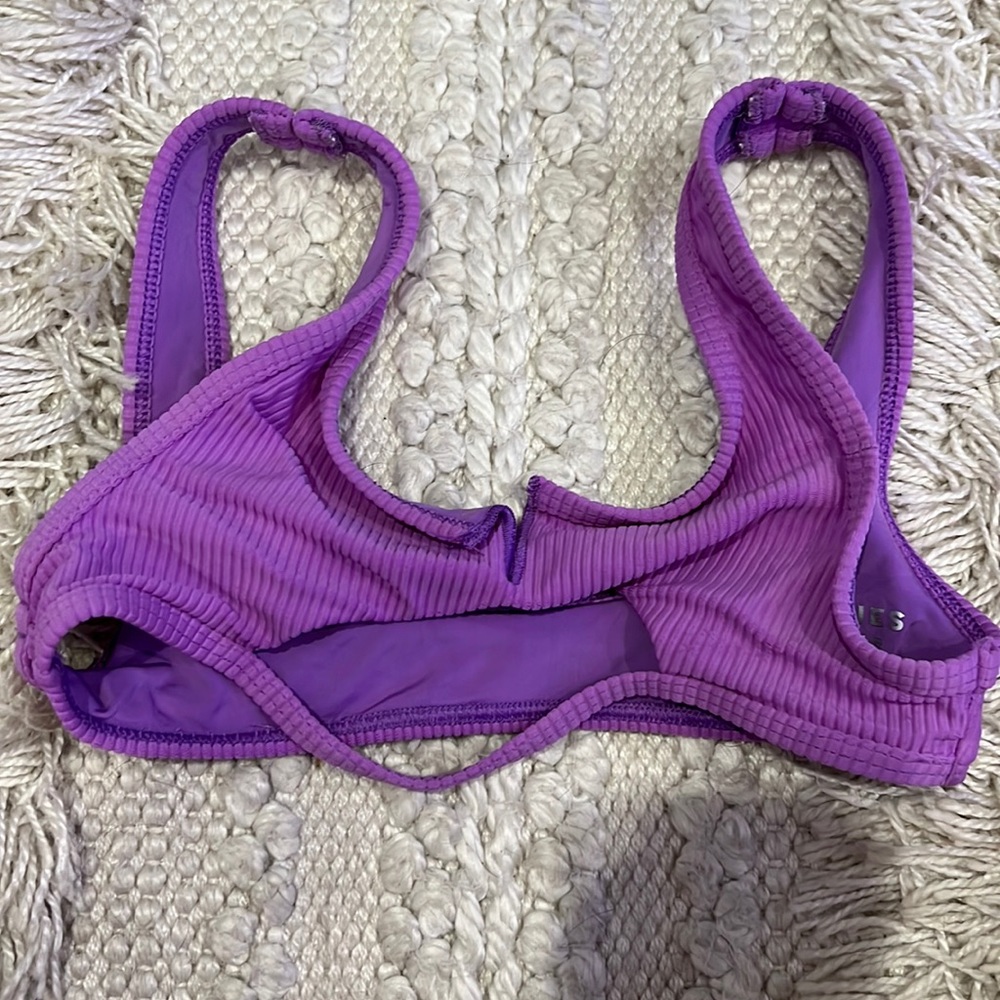 Frankie’s bikinis purple cutout top! Size small, only worn once